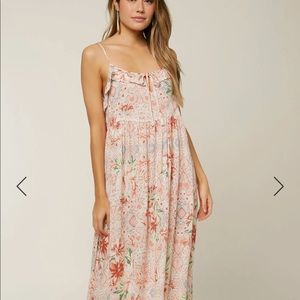 O'Neill Womens Gardenia Midi Dress Multi S New